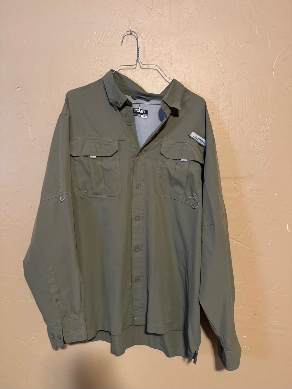 Men's habitat fishing Shirt Jacket - Olive Green